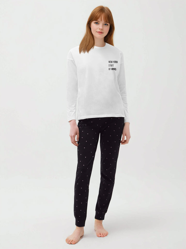 White Women's Jersey Long Sleeve Tee